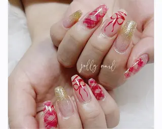 ネイル Jolly チップ長さだしのネイルデザイン