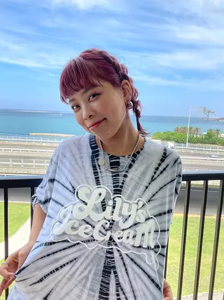 ミディアム ヘアアレンジ KURIA‪‪*⋆ஐ ブリーチ/韓国ヘアのヘアスタイル