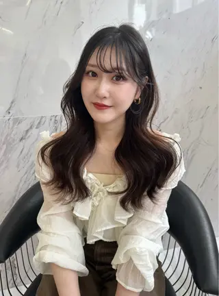 ロング カラー ParveMix🍀 藤原愛未のヘアスタイル