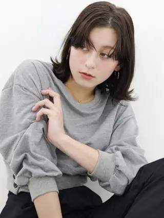 ミディアム milly 梅田店所属・milly SATOMIのヘアスタイル