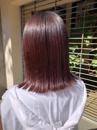 ミディアム カラー ショート／ボブ／レイ ヤーいくらまゆのヘアスタイル