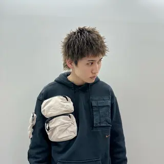 ショート パーマ メンズ メンズ/パーマ/ 京都駅/井上光のヘアスタイル