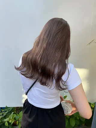 セミロング カラー オリーブ/縮毛♡ Natsuno🩰のヘアスタイル