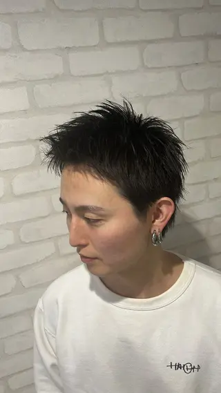 ショート メンズ &dy【アンディ】所属・オクモト リキのヘアスタイル