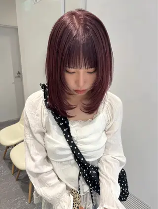 カラー 柔らかい透明感カラー 🎀maria🎀のヘアスタイル