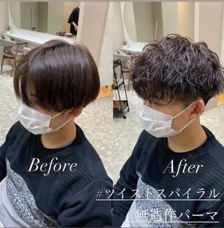 パーマ メンズ 梅田中崎町メンズ 美容師ユースケのヘアスタイル