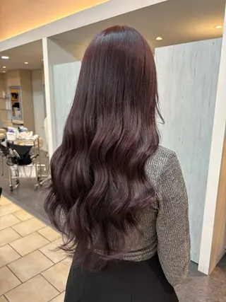 ロング カラー ラベンダーカラー /巻き/WAKANAのヘアスタイル