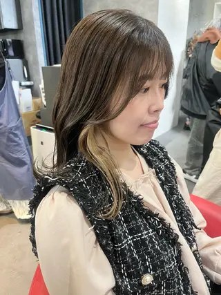 ミディアム カラー 駅チカ【ali'i】 アリイ花崎友美☘のヘアスタイル