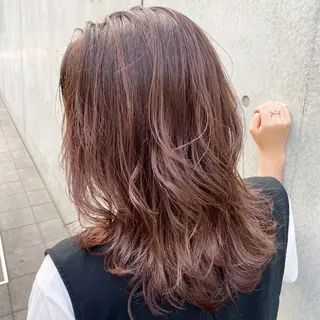 セミロング 透け感×顔まわり デザイン✂︎吉田のヘアスタイル