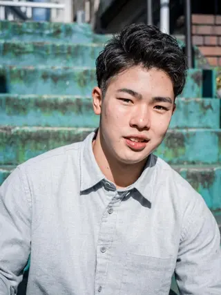 ショート パーマ メンズ 大泉 和也のヘアスタイル