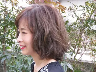 ミディアム ＠kutsu tetsuoのヘアスタイル