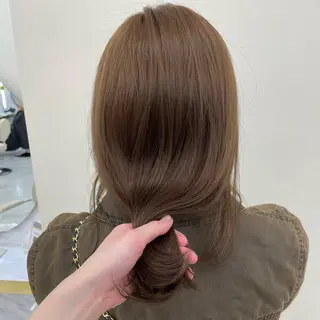 ミディアム カラー ヘアアレンジ maoブリーチ無し 似合わせカラーのヘアスタイル