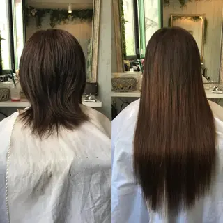 ロング カラー エクステ/TARKY 編み込みエクステのヘアスタイル