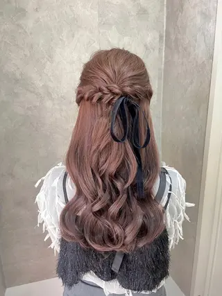 ロング ヘアアレンジ 参列♡デートゆるふわ ヘアメイク🎀みゆうのヘアスタイル