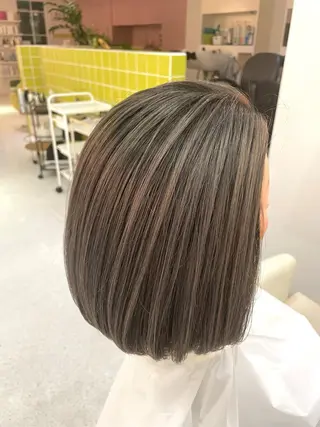 ミディアム カラー 梅原 塁のヘアスタイル