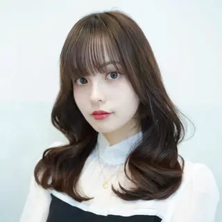 セミロング 郷頭元太/レイヤー /透ける艶カラーのヘアスタイル