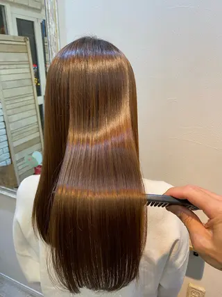 セミロング カラー パーマ 鈴木 晃一のヘアスタイル