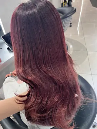 ロング RED／SILVER フウカ✩.*˚のヘアスタイル