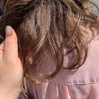 ミディアム カラー 韓国×巻ける髪質改善 💍maki💍のヘアスタイル