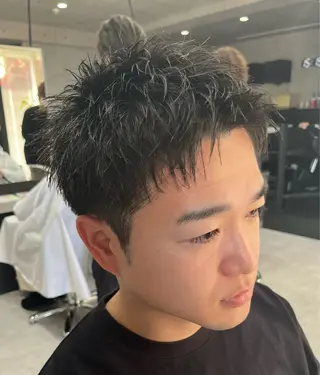 ショート メンズ 【店長】メンズ職人 短髪　ハイトーン🔥のヘアスタイル