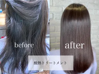 ミディアム 髪質改善/縮毛矯正 艶カラー/珠聡のヘアスタイル