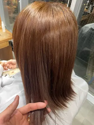 ミディアム カラー 🌿似合わせブリーチ 小俣　来🌿のヘアスタイル