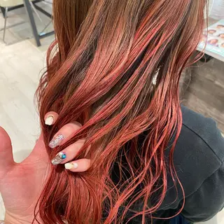 ロング カラー ベージュ/インナー カラー🤍Rieのヘアスタイル