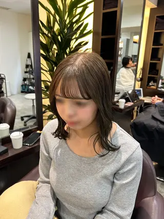 ミディアム カラー 坂本奈都美 🎀のヘアスタイル
