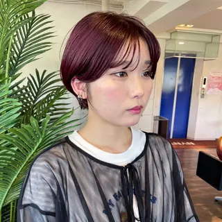 ショート カラー 似合わせヘア🤍 面田法子のヘアスタイル