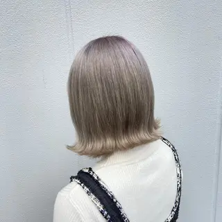 ミディアム カラー 鈴木直之/ハイトーン /ボブ/美髪矯正のヘアスタイル