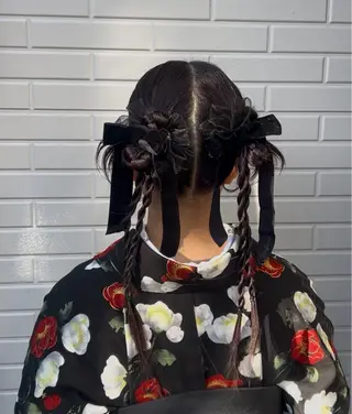 ミディアム ヘアアレンジ 🫐 キナリ🫐のヘアスタイル