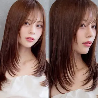 カラー 韓国ヘア/美髪矯正/ Haruna🦋のヘアスタイル