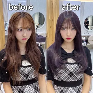 セミロング 顔周り/透明感カラー /韓国ヘア/TAKUのヘアスタイル