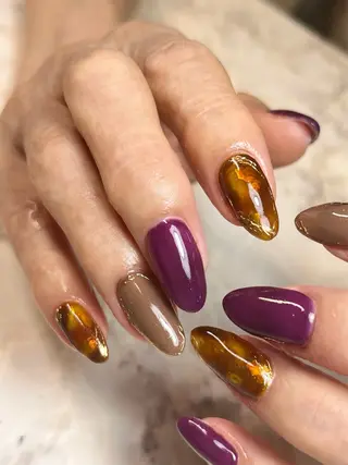 セミロング nail&eyelash   NICO所属・KINUGASA YUKAのネイルデザイン