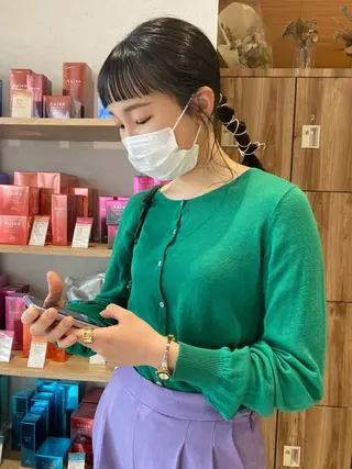 セミロング カラー ヘアアレンジ パーマ指名No1 /namiのヘアスタイル