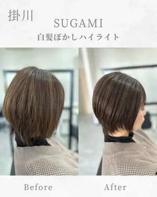 ショート カラー SUGAMI ✴︎ Hikariのヘアスタイル