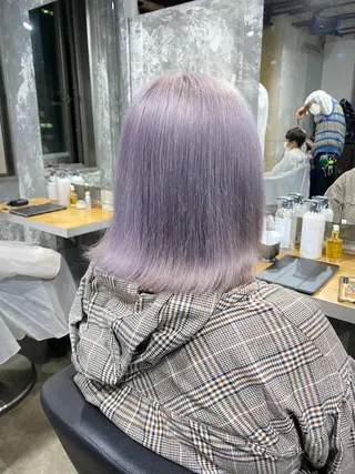 ミディアム カラー エフェクトブリーチ 🌟前澤啓太朗のヘアスタイル