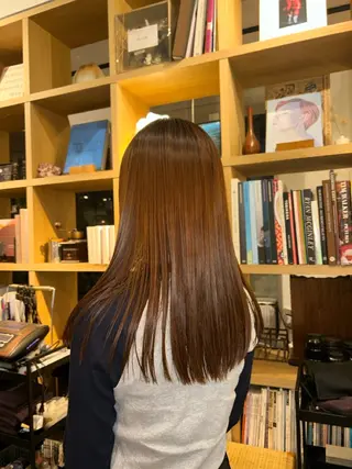 ロング ⭐️植田瑠菜⭐️ カラー／縮毛矯正のヘアスタイル