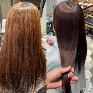 ロング カラー パーマ 縞田 健一のヘアスタイル