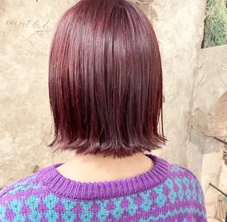 ショート カラー ブリーチ、パーマ 西部笑のヘアスタイル