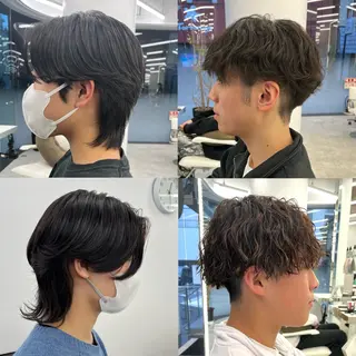 ミディアム カラー パーマ メンズ 森龍馬 メンズ専門美容師のヘアスタイル