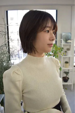 ミディアム カラー レイヤーボブ/ 艶カラー/サナ🌼のヘアスタイル