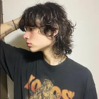 パーマ RIN パーマ/暖色カラーのヘアスタイル