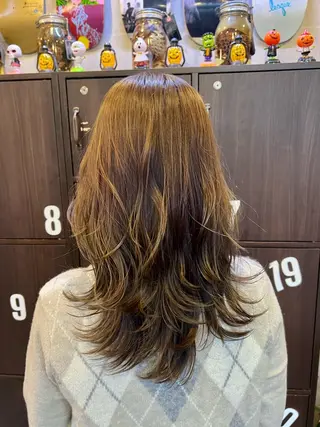 セミロング 大武 楓のヘアスタイル
