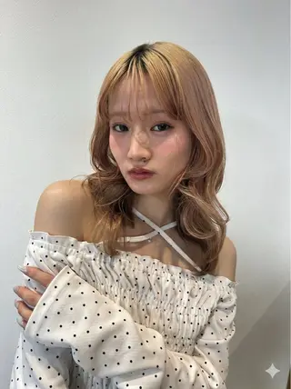 セミロング カラー ハイトーン/エクステ /🎀YUINA🎀のヘアスタイル