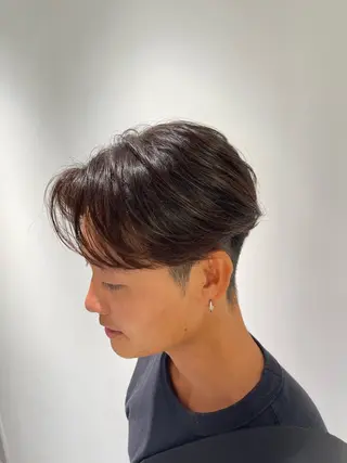 ミディアム パーマ 小鹿 大翔のヘアスタイル