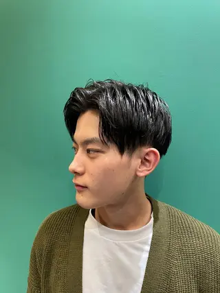 ミディアム メンズ カット指名No1漆原 聡のヘアスタイル