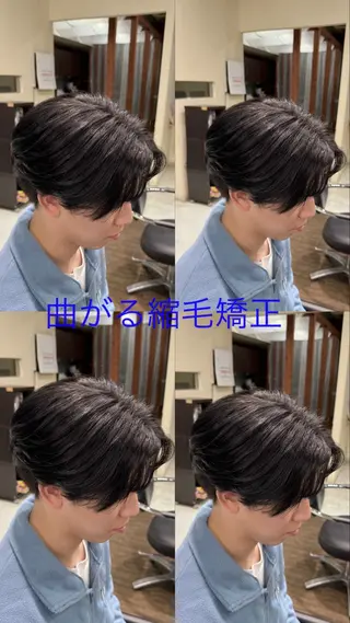 ショート メンズ メンズストレート⭐️ 髪質改善カラー⭐️のヘアスタイル