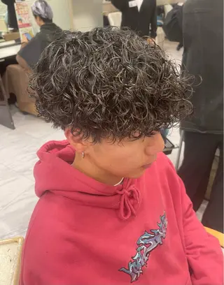 ショート パーマ メンズ ❄️メンズカット 落合諒❄️のヘアスタイル