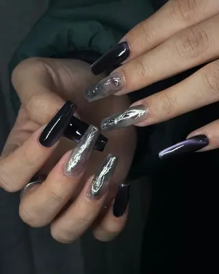 ネイル Haluca 長さ出し🍀のネイルデザイン